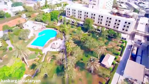 تصویر هوایی از هتل هما بندرعباس و ساحل خلیج فارس