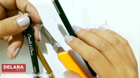 سری ویدئوهای آموزشی سیاه قلم - آموزش نحوه تراشیدن مداد کنته