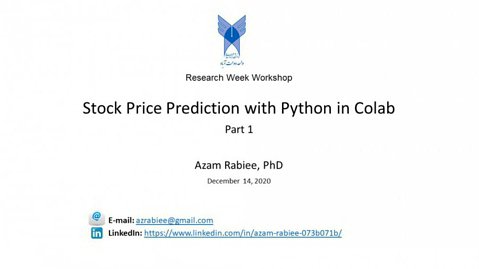 Stock Price Prediction with Python in Colab, Part 1