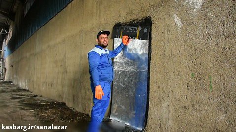 تست چسبندگی ایزوگام پایتخت تولید شده در شرکت سانال آذر تبریز