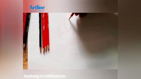 مداد مشکی و قرمز آرت لاین