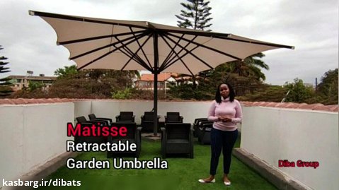 "Matisse"  Retractable Garden Umbrella