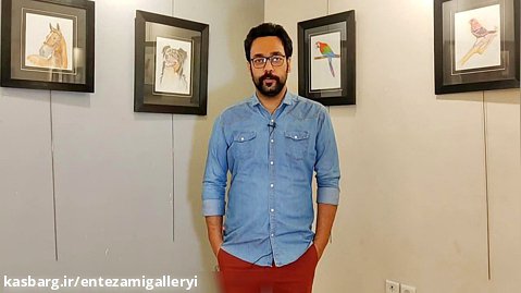 گفتگو با حامد پاسبانی پور در نمایشگاه هنرجویان آکادمی هنر اتود کاشان