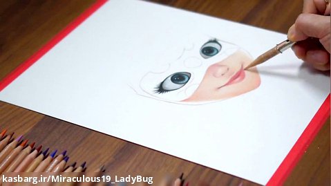 نقاشی زیبای لیدی باگ