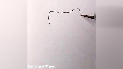 نقاشی گربه ی ساده