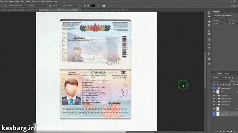 Canada fake orginal passport back and front psd template