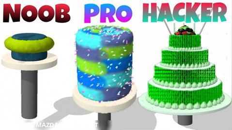نوب در مقابل پرو در مقابل هکر ( ساخت کیک)