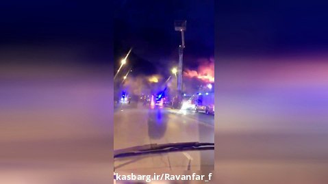 ترقه فروشی آتش گرفته در کرمان.
