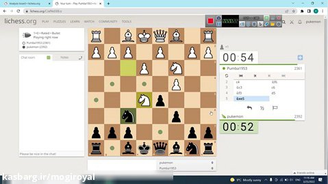 بازی یک دقیقه شطرنج حرفه ای