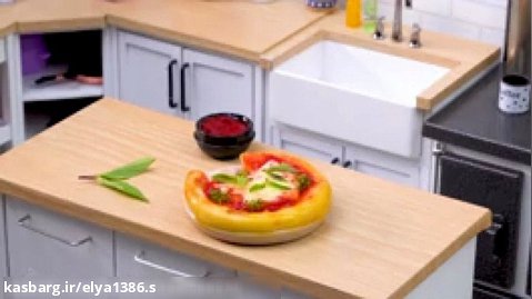 پیتزای مینیاتوری(مینی پیتزا درآشپزخانه مینیاتوری)
