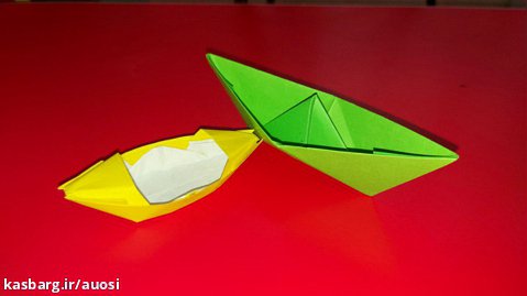 آموزش ساخت اوریگامی قایق کاغذی