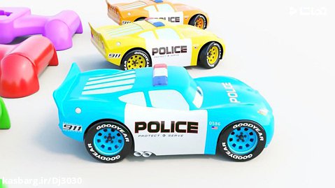 کارتون ماشین های رنگی : تبدیل توپ ها به ماشین پلیس مک کویین