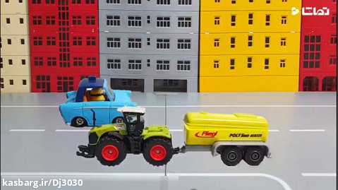 ماشین بازی کودکانه پسرانه رانش خیابان با زلزله و اعزام تیم نجات پلیس و آمبولانس