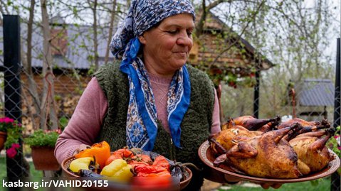 برنامه زندگی روستایی - آشپزی در طبیعت قسمت 67 - لونگی مرغ - غذای سنتی آذربایجانی