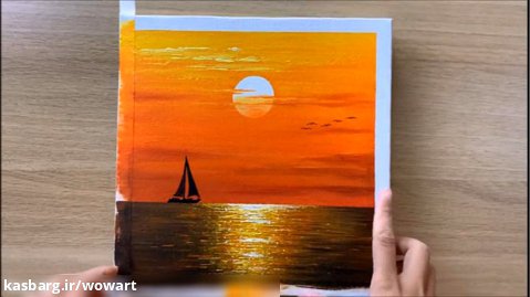 169# Acrylic Sunset Painting