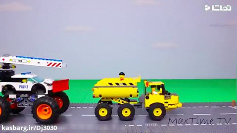 ماشین بازی کودکانه شهر لگوها : ساخت ماشین آتش نشانی , پلیس , هلی کوپتر و ..