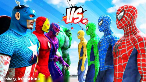 نبرد تیم انتقام جویان زامبی در برابر تیم مرد عنکبوتی رنگی ، نبرد ابر قهرمانها