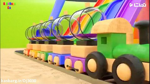 کارتون ماشین های رنگی : قطار مخصوص حمل رنگ ماشین های بزرگ و سنگین