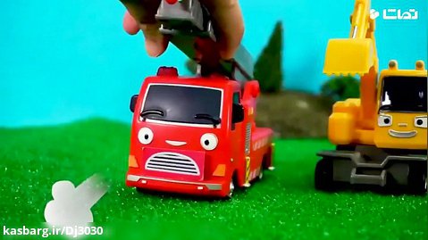 ماشین بازی کودکانه اتوبوس های کوچولو : گیر افتادن ماشین ها در درخت و نجات آنها