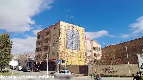 دیوارنگاره ها حین انجام کار- زیباسازی اصفهان