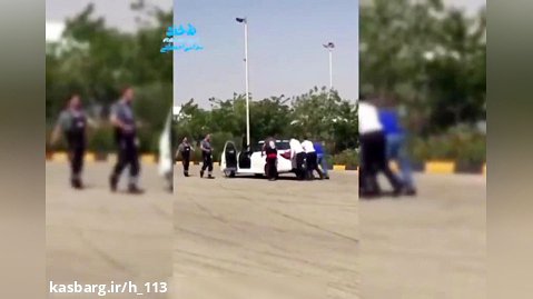 متوقف شدن خودروی دنا تولیدی ایران خودرو هنگام معرفی آن در نمایشگاه