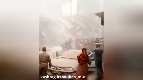 فیلم ریزش ساختمان مترو پل آبادان