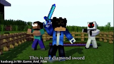 رپ انیمیشن diamond sword ماینکرفت