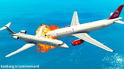 فرود اضطراری A320 پس از سقوط در هوا با هواپیما  GTA 5