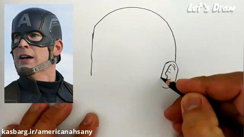 آموزش کشیدن نقاشی کاپیتان آمریکا