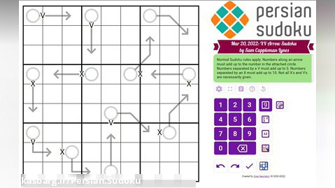 ترفندهای حل سودوکو روش حل سودوکو   Xv Arrow sudoku