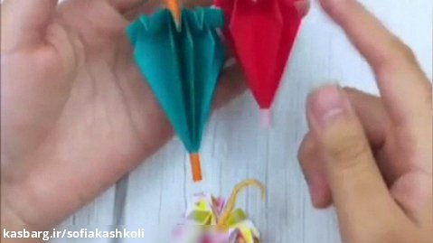 آموزش ساخت چتر با کاغذ