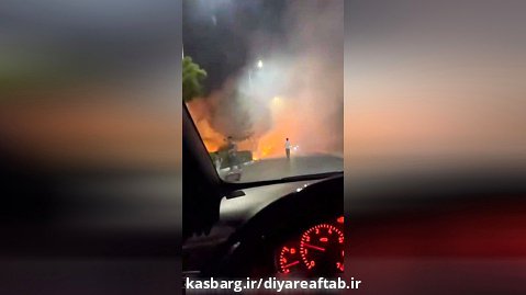 آتش سوزی در پارک جنگلی شهید باهنر اراک
