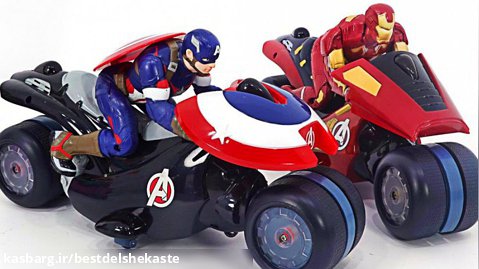 Marvel Avengers Captain America U فرمان موتور سیکلت، مرد آهنی! برو  DuDuPopTOY
