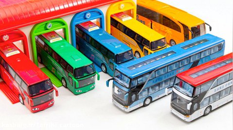 اسباب بازی های کودکانه - ماشین های اسباب بازی - اتوبوس رنگی