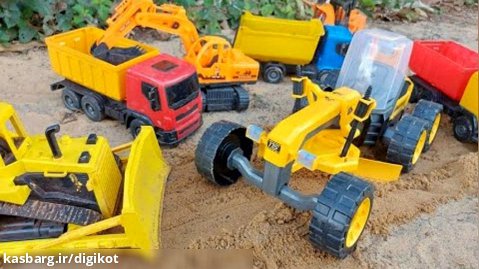 ماشین های اسباب بازی کودکانه جدید/قسمت74/حمل و تخلیه خاک/کامیون/لودر/بیل
