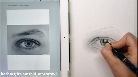 نقاشی چشم با مداد !!!!