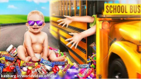 تفریح و سرگرمی :: اسنکهای خوراکی داخل اتوبوس مدرسه :: تروم تروم