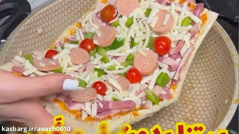 مهتاب فود درست کردن پیتزا بدون فر و خمیر