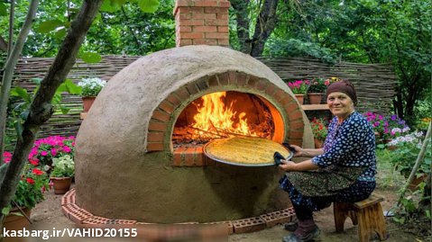 برنامه زندگی روستایی - آشپزی در طبیعت قسمت 78 - پخت نان در اجاق گلی غول پیکر
