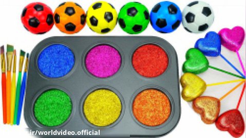 تخم مرغ رنگین کمان با توپ های فوتبال || برنامه سرگرمی کودک