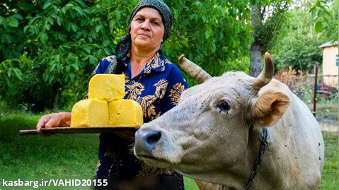 برنامه زندگی روستایی - آشپزی در طبیعت قسمت 82 - پنیر سازی - پنیر چدار ارگانیک