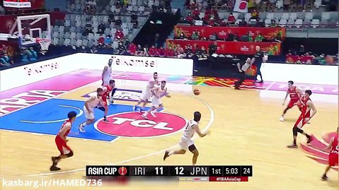 خلاصه بسکتبال ایران 88 - ژاپن 76