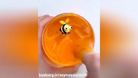 اسلایم / زرد / زیبا / شفاف / زنبوری / زنبور عسل