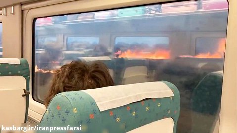 آتش در دو سوی قطار مسافربری در اسپانیا
