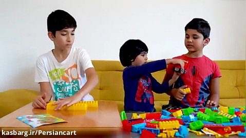 آنباکس اسباب بازی مخصوص کودکان فارسی زبان و آموزش خانه سازی