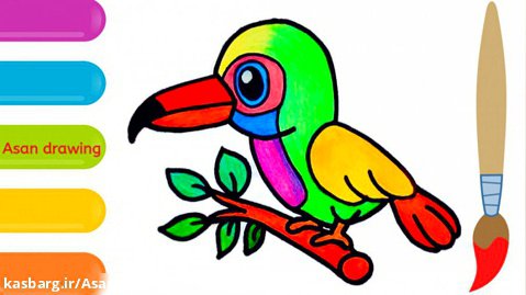 نقاشی پرنده // آموزش نقاشی // نقاشی