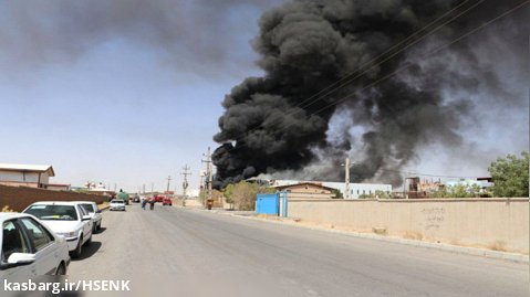 آتش سوزی یک واحد تصفیه روغن در بویین زهرا مهار شد