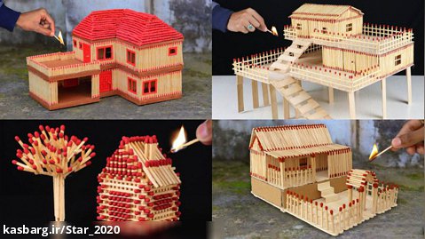 آموزش کاردستی جدید - مجموعه شگفت انگیز خانه چوب کبریت - خلاقیت هنری