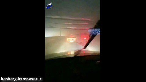 بارندگی شدید دیشب در آزادراه تهران - قم 6 مرداد 1401