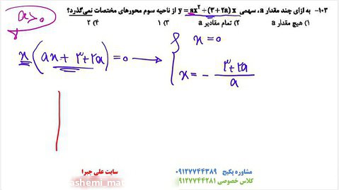 پاسخ کامل ریاضی کنکور تجربی 1401 از علی هاشمی